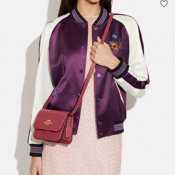 NWT Coach CA792 Mini Brynn Leather Crossbody Purse In Rouge (Pink/Red) MSRP $350 - Picture 2 of 4